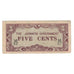 Biljet, MALAYA, 5 Cents, 1941, KM:M2a, TB