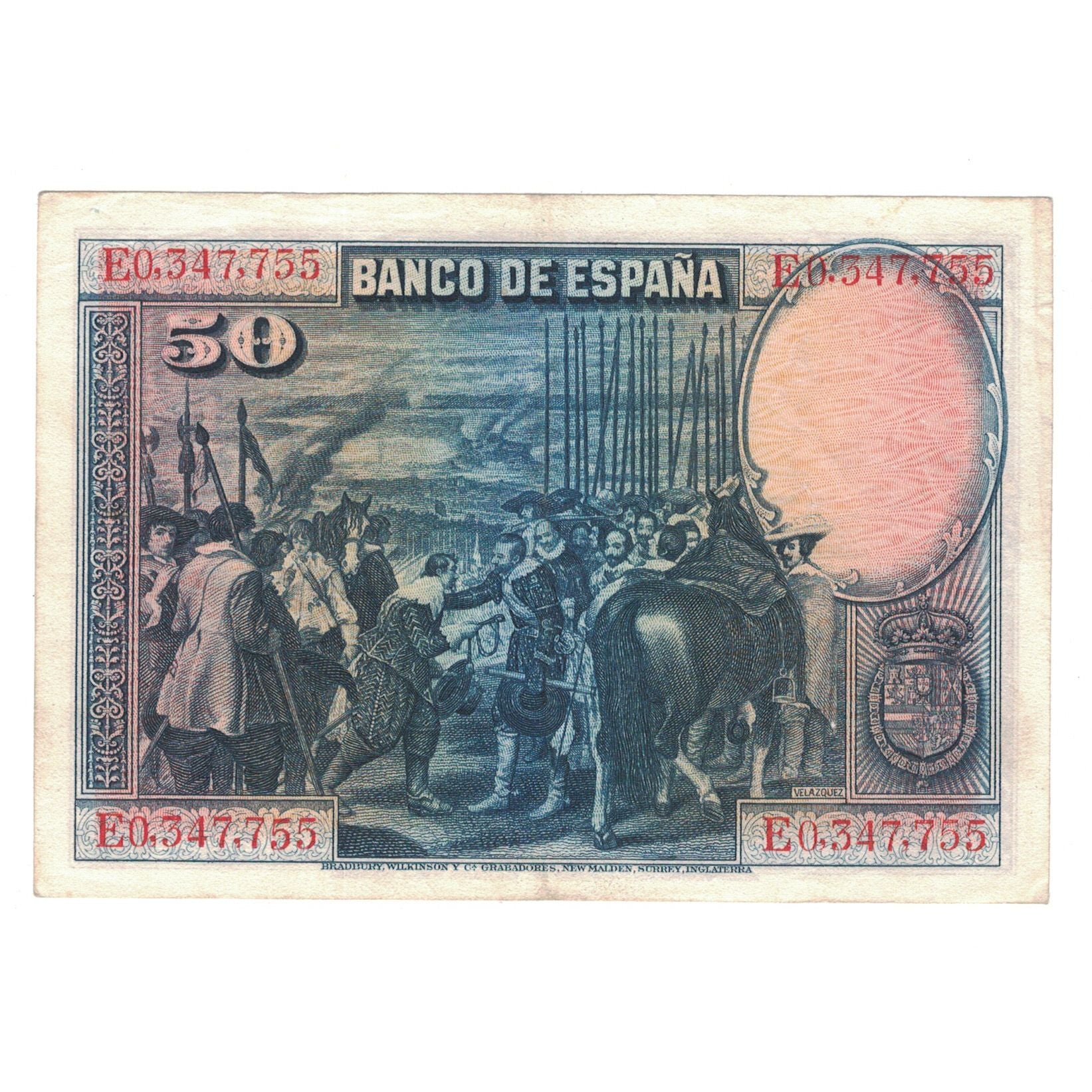 Banknote, Spain, 50 Pesetas, 1928, 1928-08-15, KM:75b, AU(50-53)