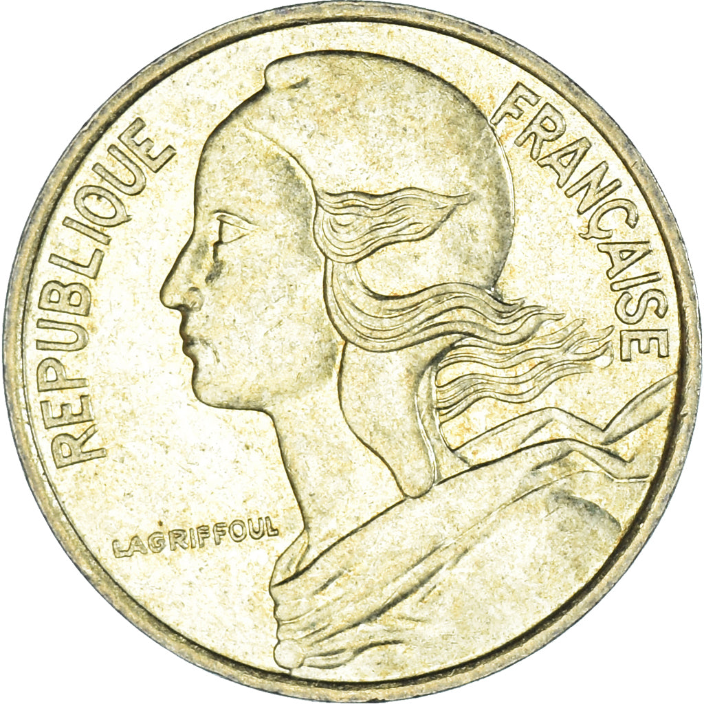Moeda, França, 5 Centimes, 1992