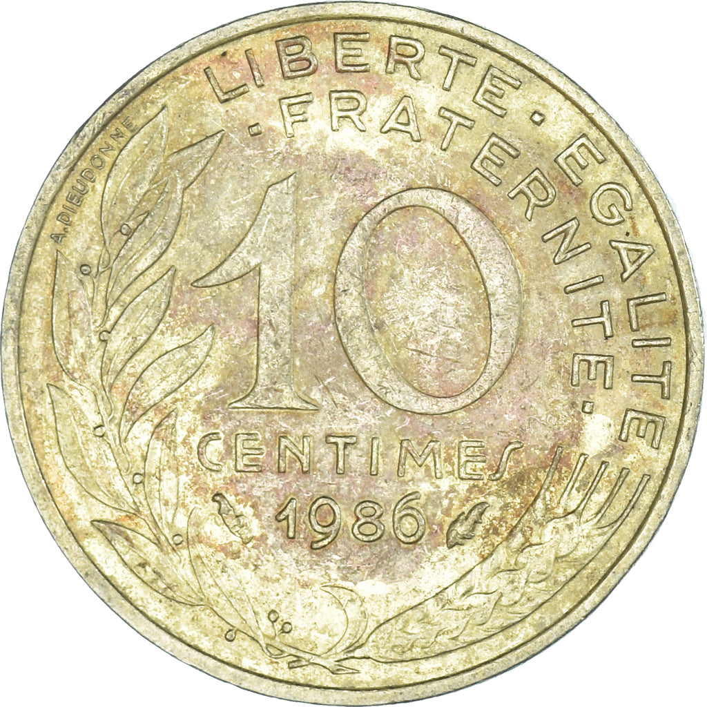 Coin, France, 10 Centimes, 1986