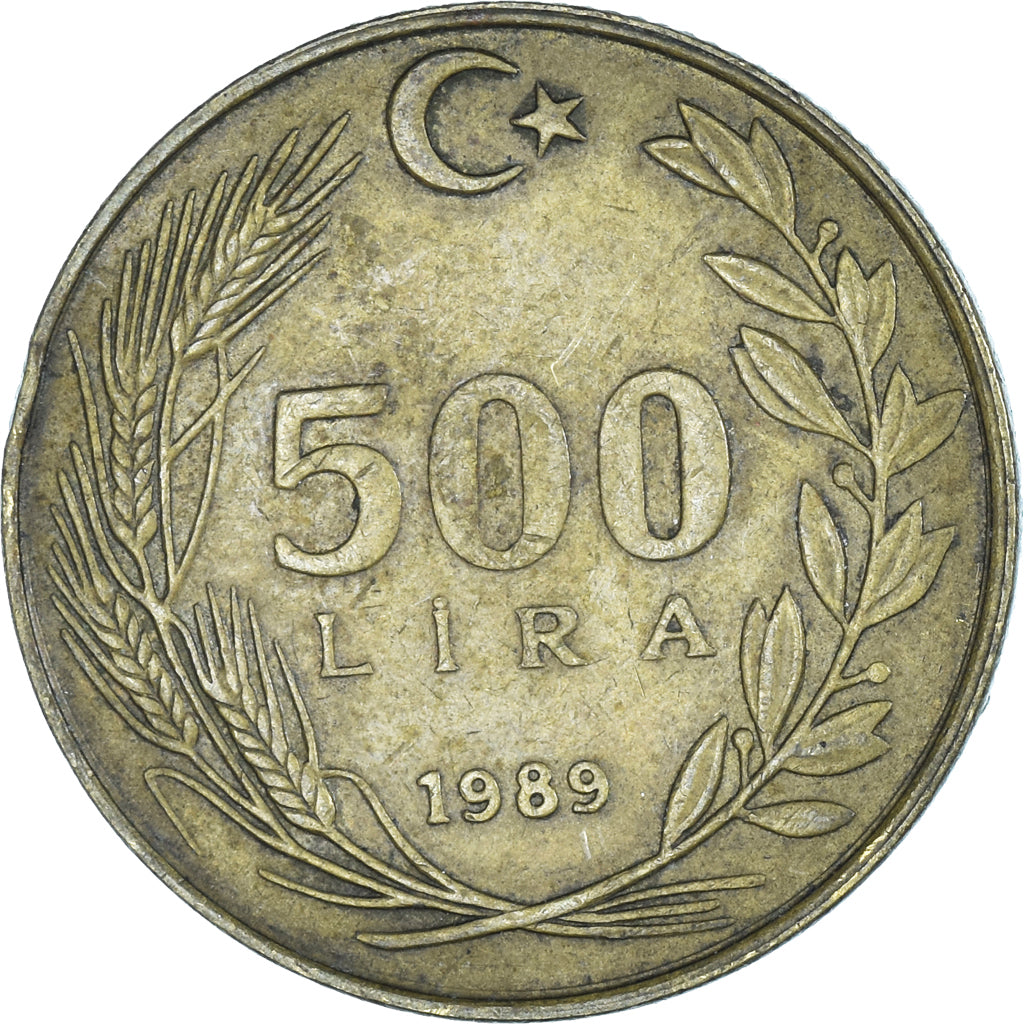 Moneda, Turquía, 500 Lira, 1989