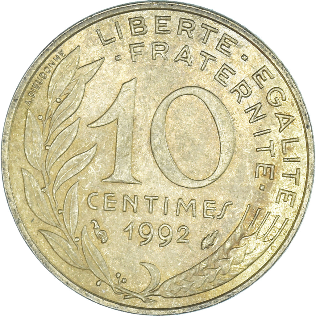Coin, France, 10 Centimes, 1992