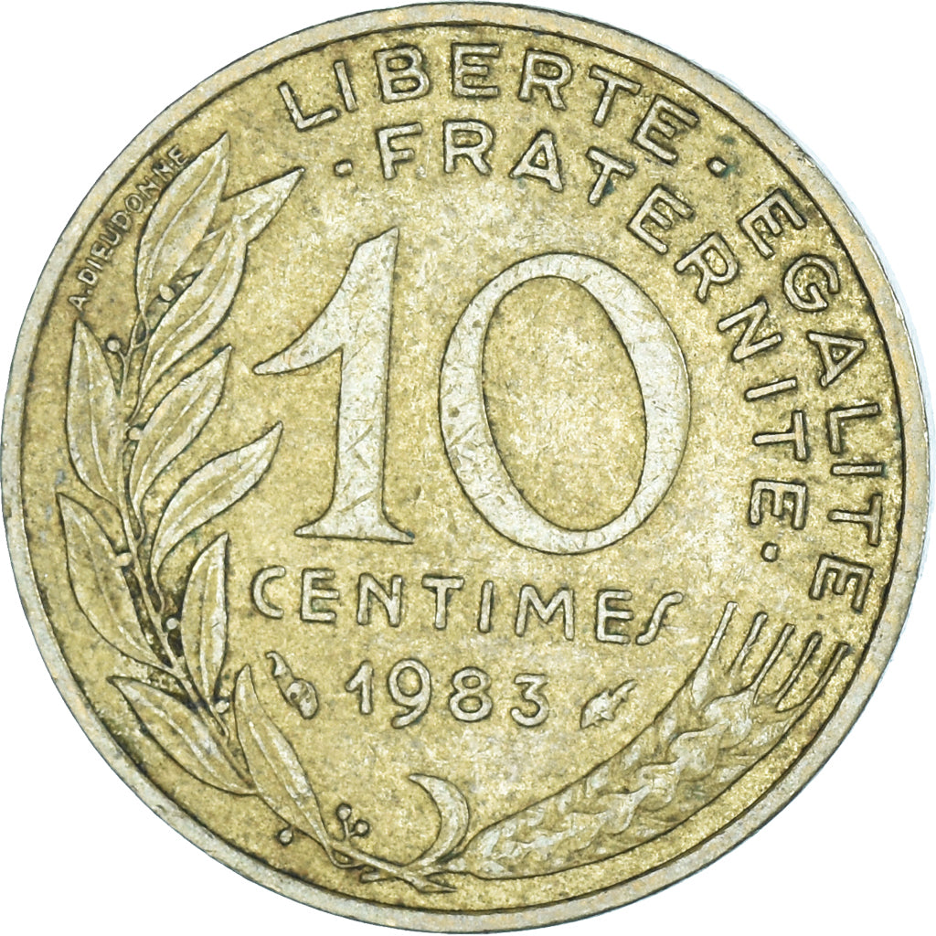 Coin, France, 10 Centimes, 1983