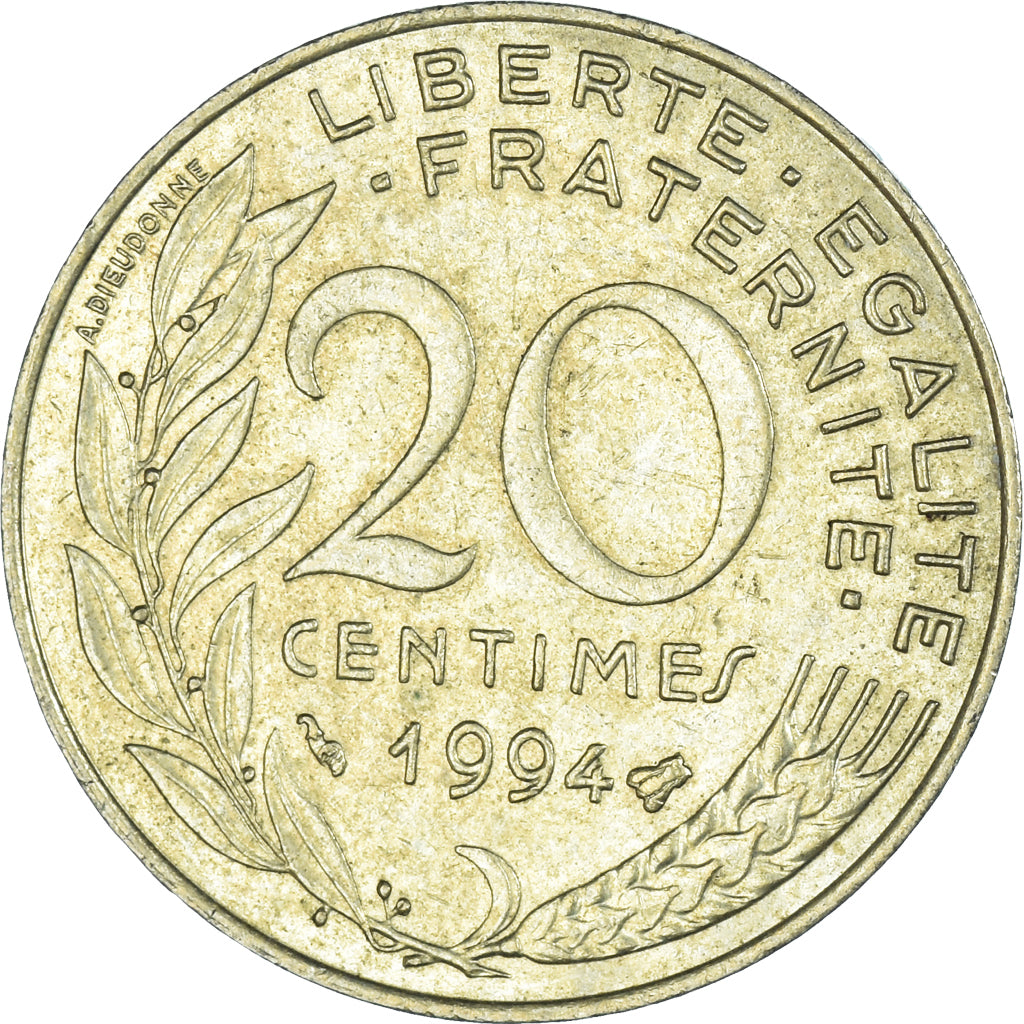 Münze, Frankreich, 20 Centimes, 1994