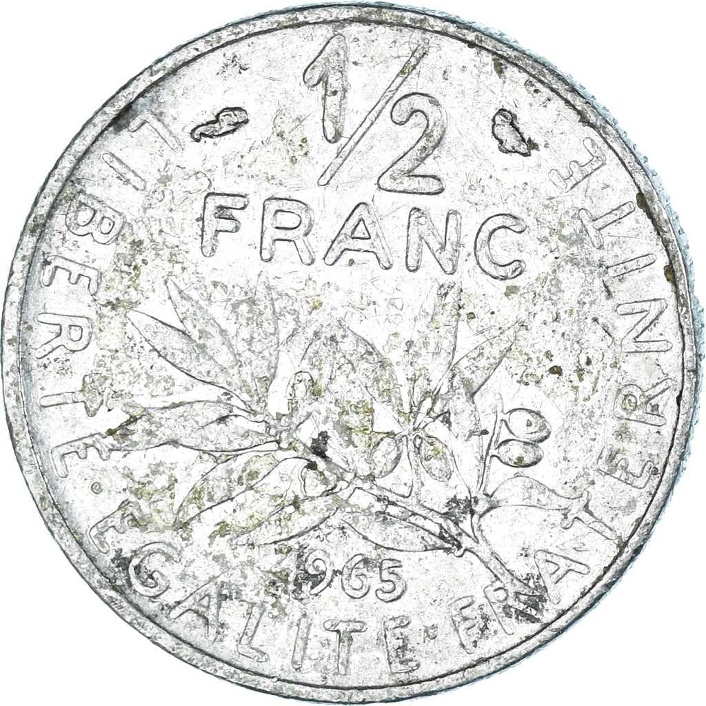 Coin, France, 1/2 Franc, 1965