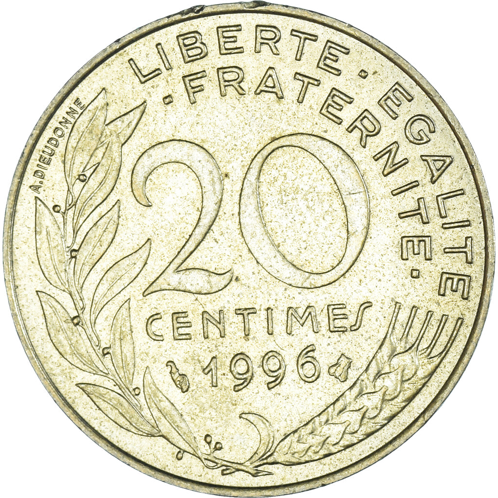 Moneta, Francia, 20 Centimes, 1996