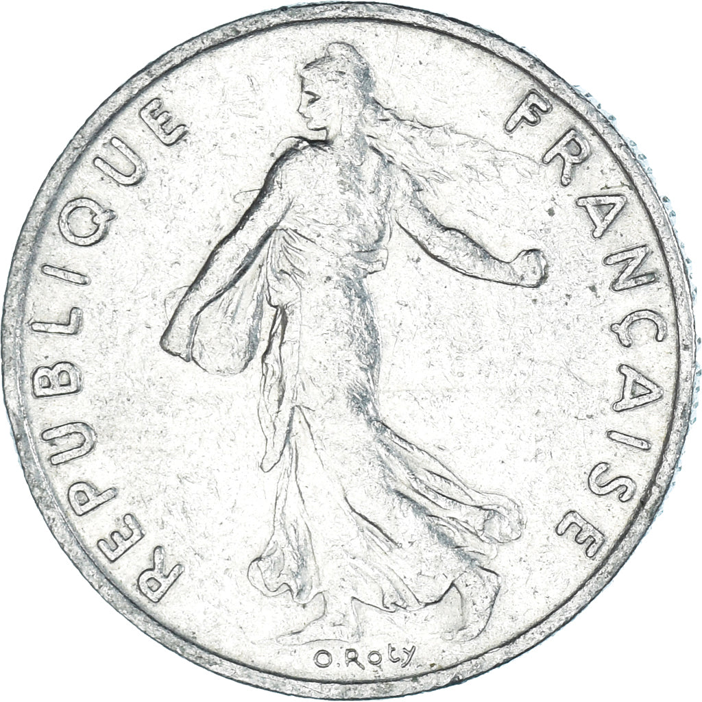 Coin, France, 1/2 Franc, 1975