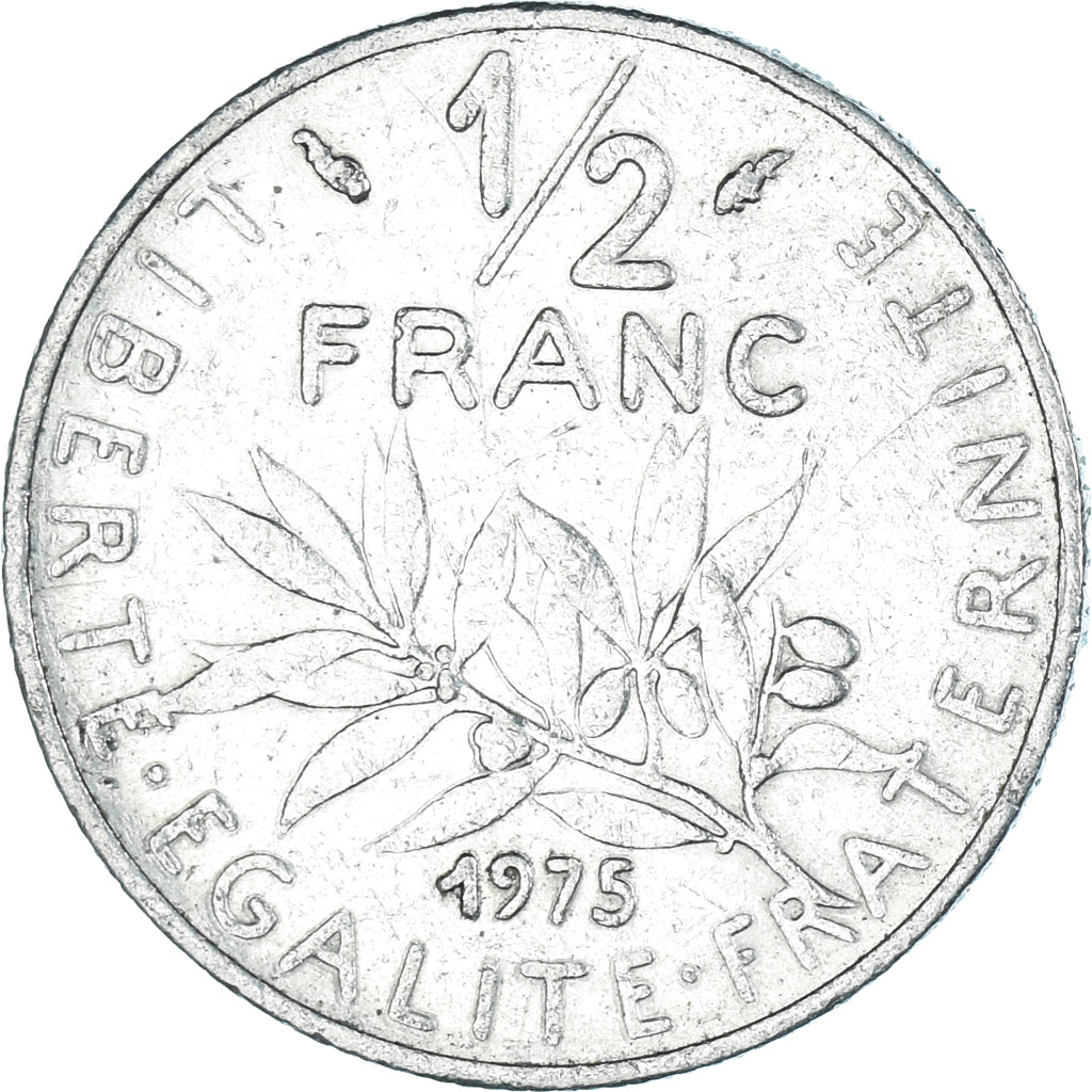 Coin, France, 1/2 Franc, 1975