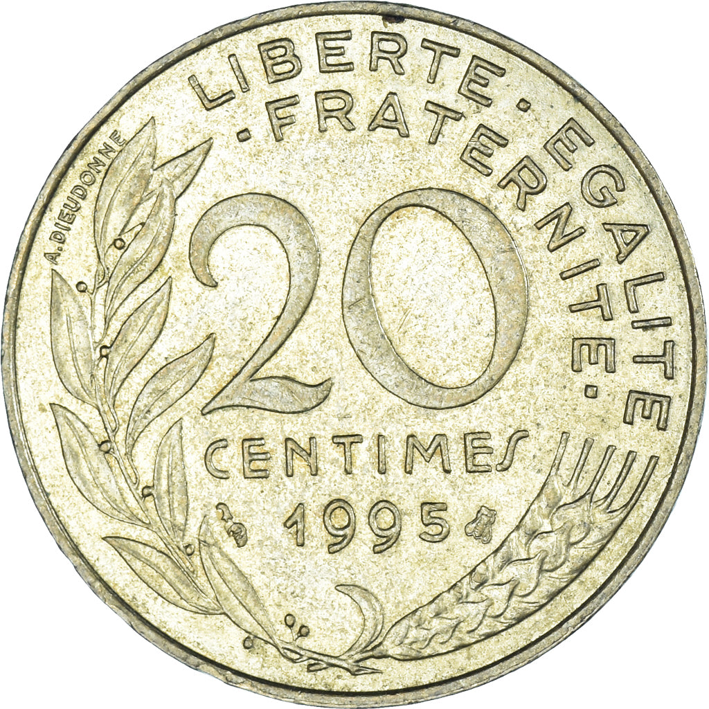Moneta, Francia, 20 Centimes, 1995
