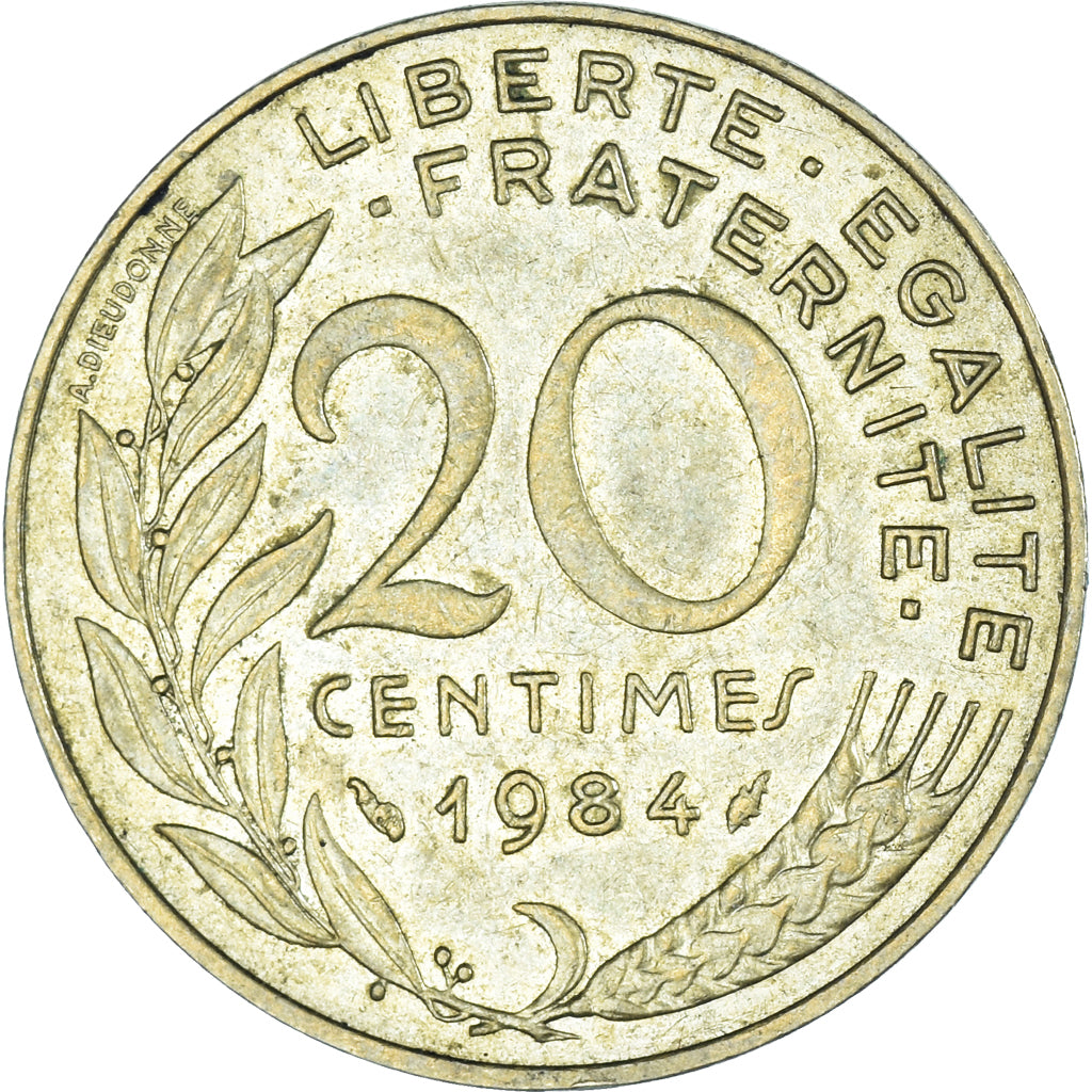 Coin, France, 20 Centimes, 1984