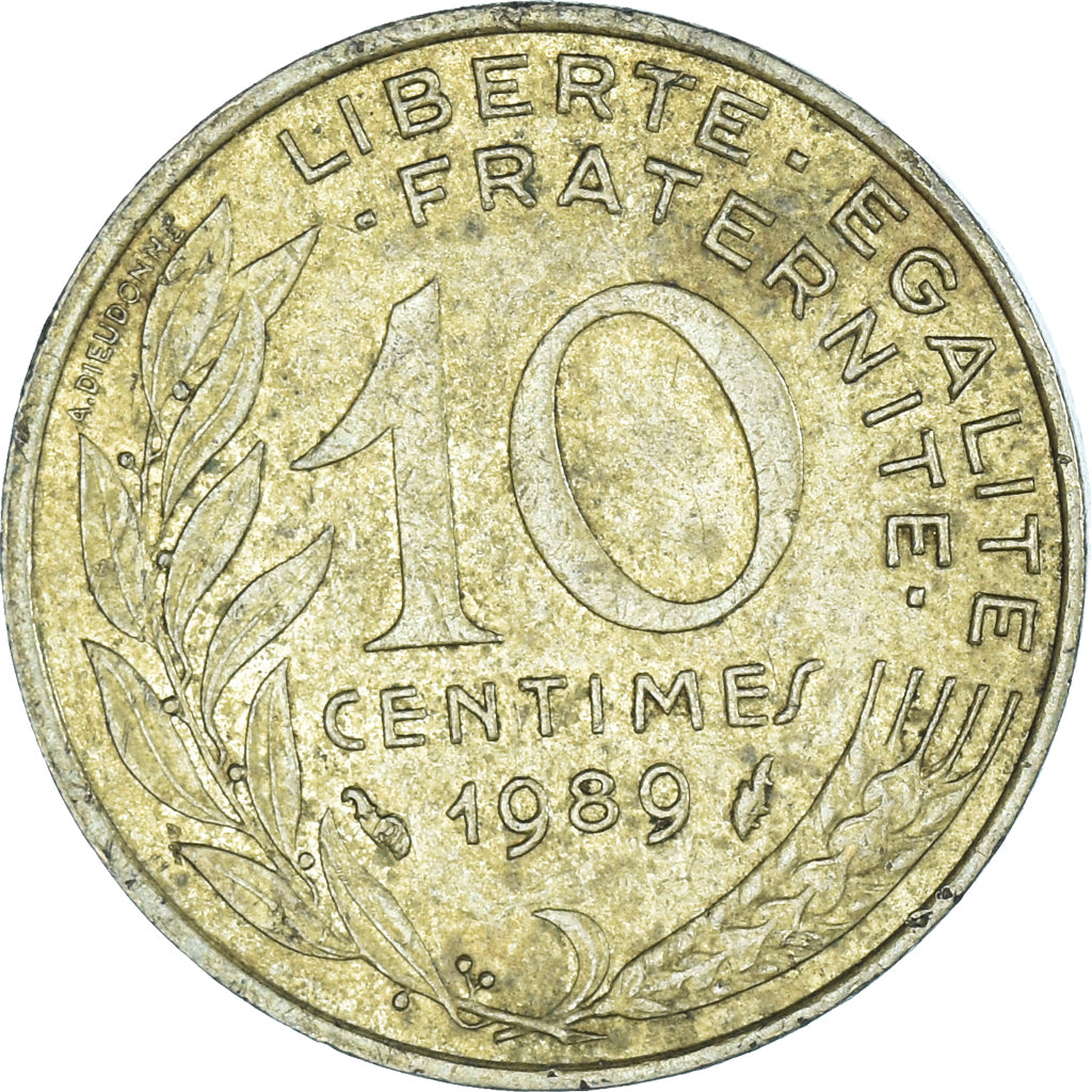 Coin, France, 10 Centimes, 1989