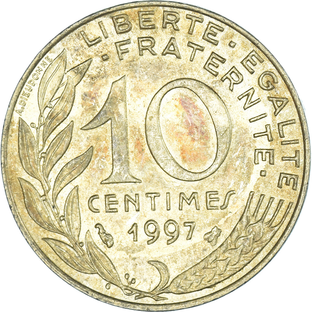 Moneta, Francja, 10 Centimes, 1997
