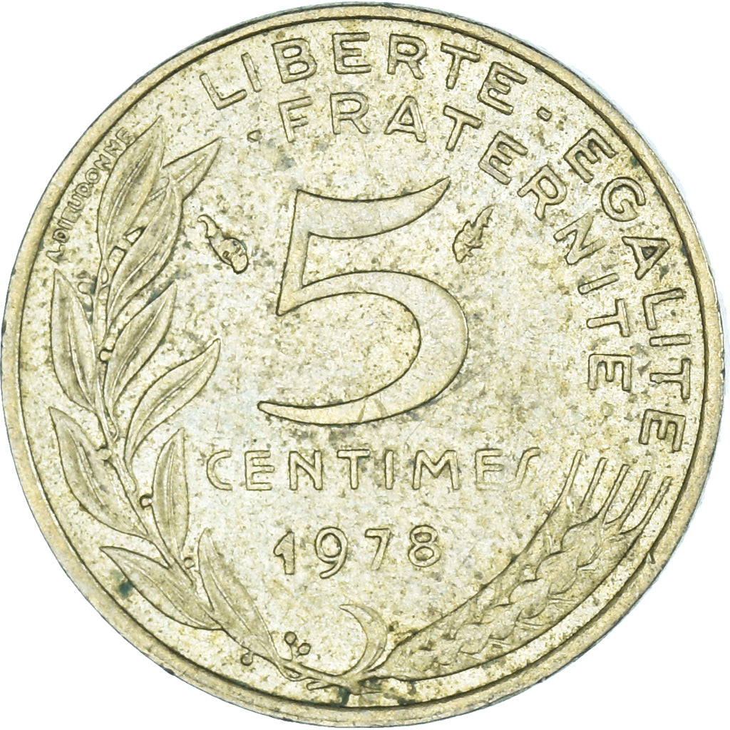 Coin, France, 5 Centimes, 1978