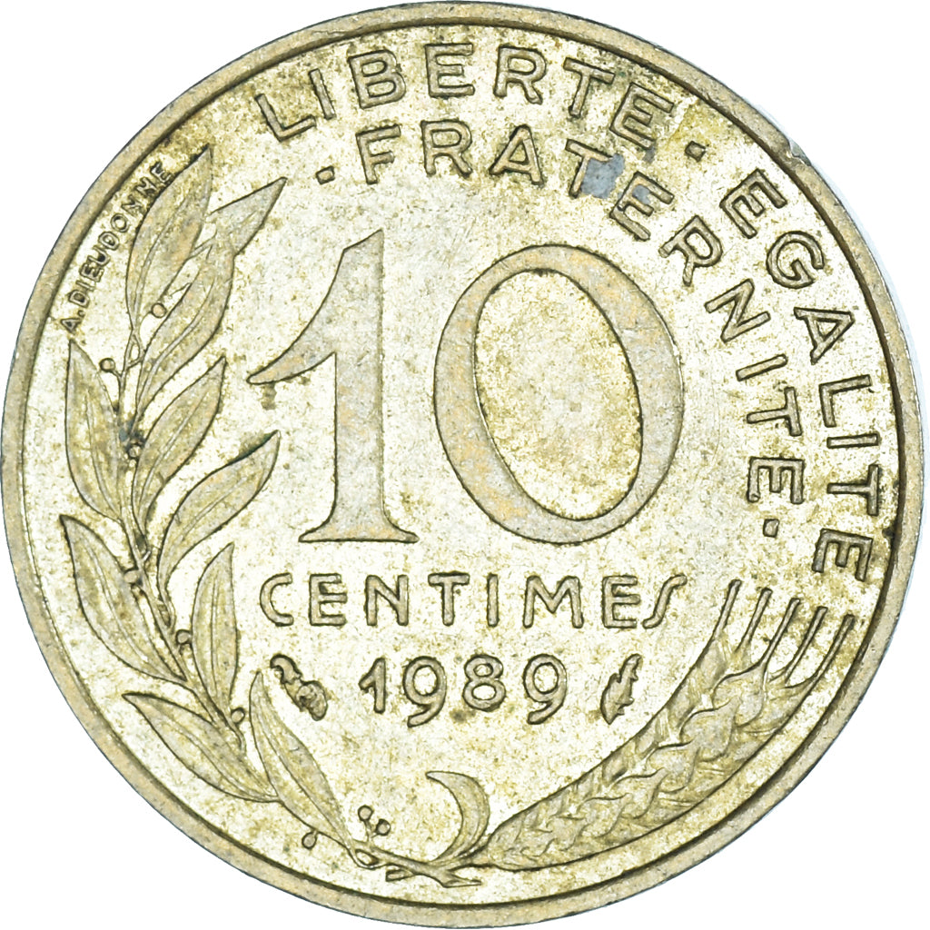 Coin, France, 10 Centimes, 1989