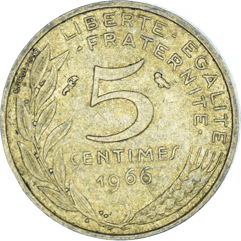 Moneda, Francia, 5 Centimes, 1966