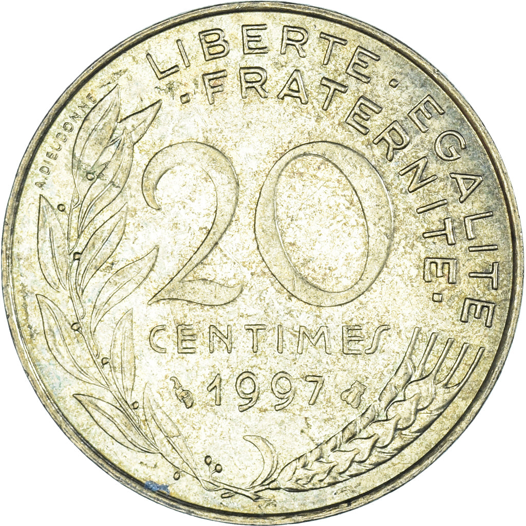 Coin, France, 20 Centimes, 1997