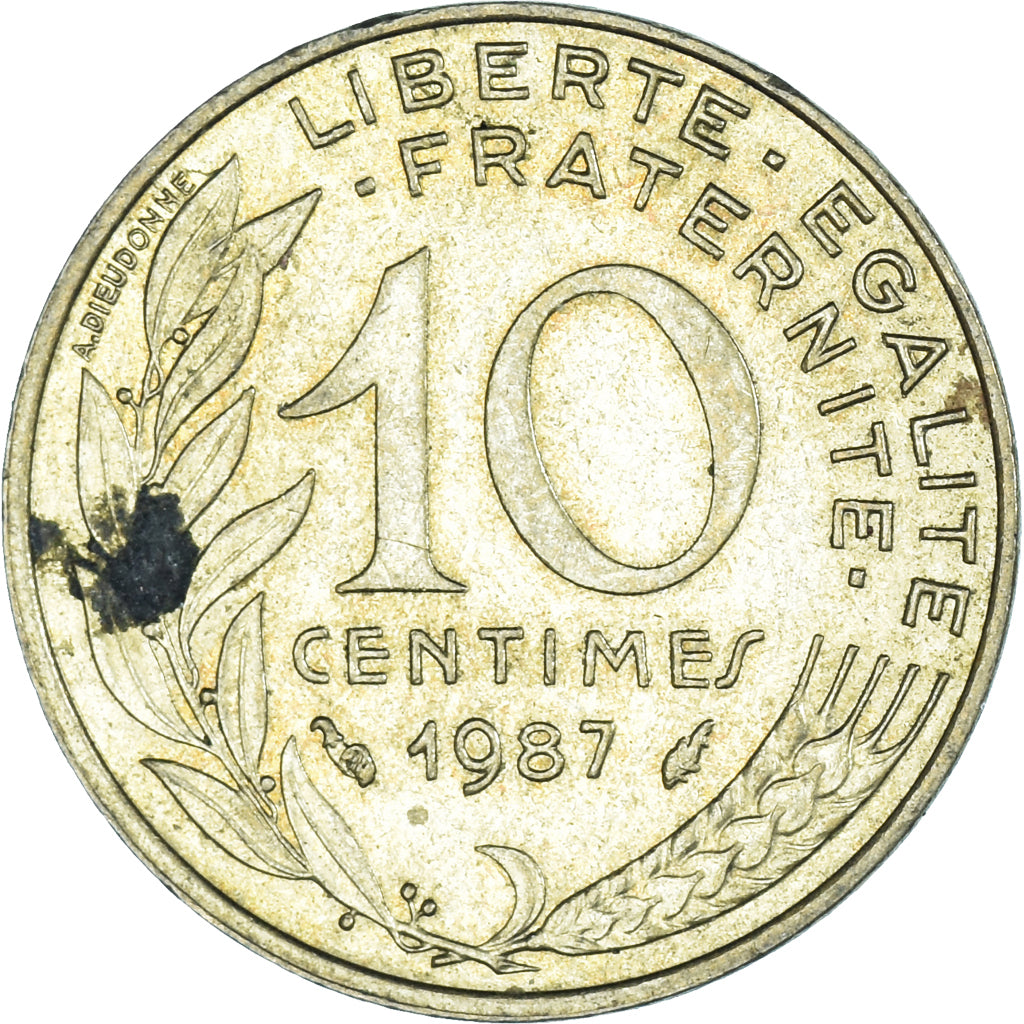 Moneta, Francia, 10 Centimes, 1987