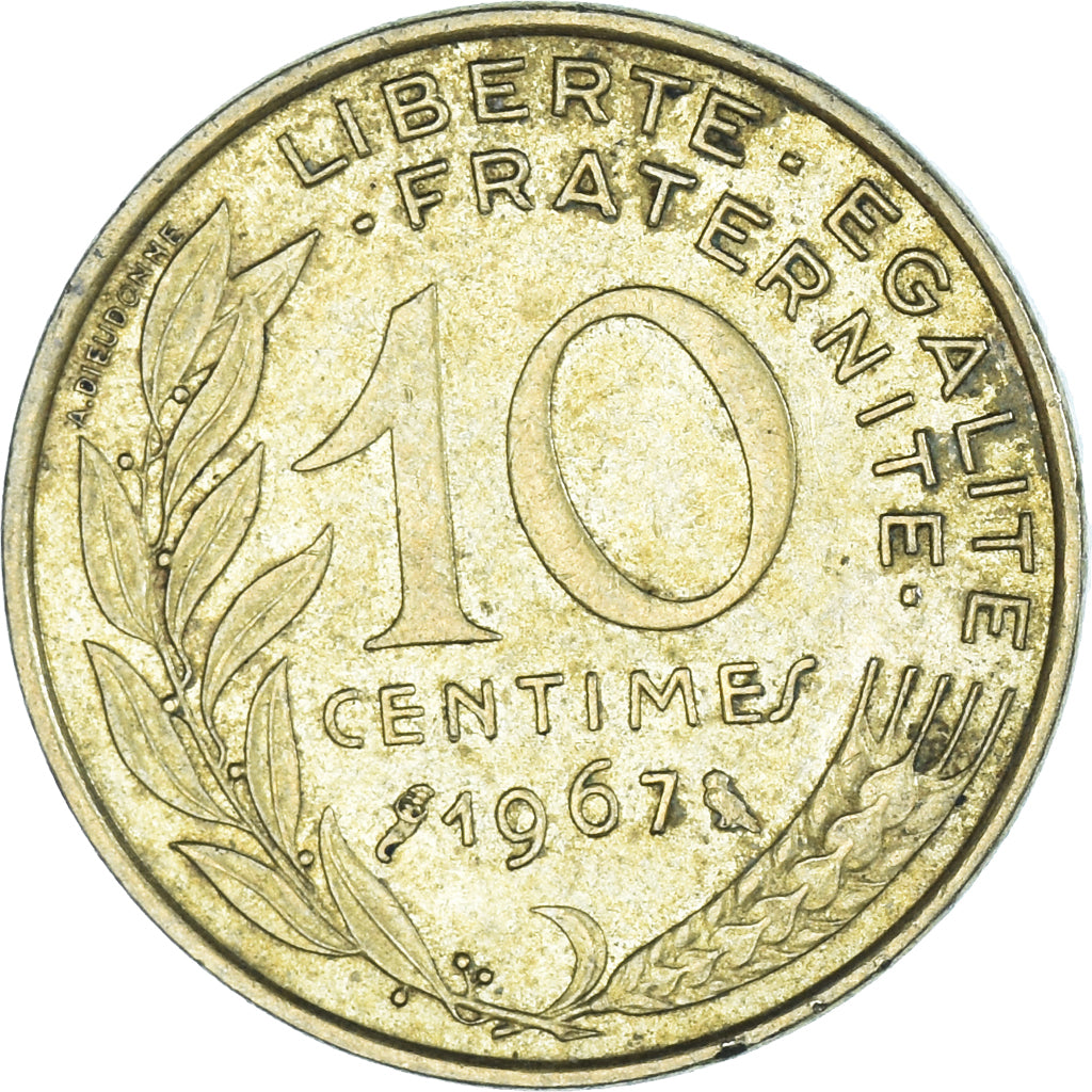 Coin, France, 10 Centimes, 1967