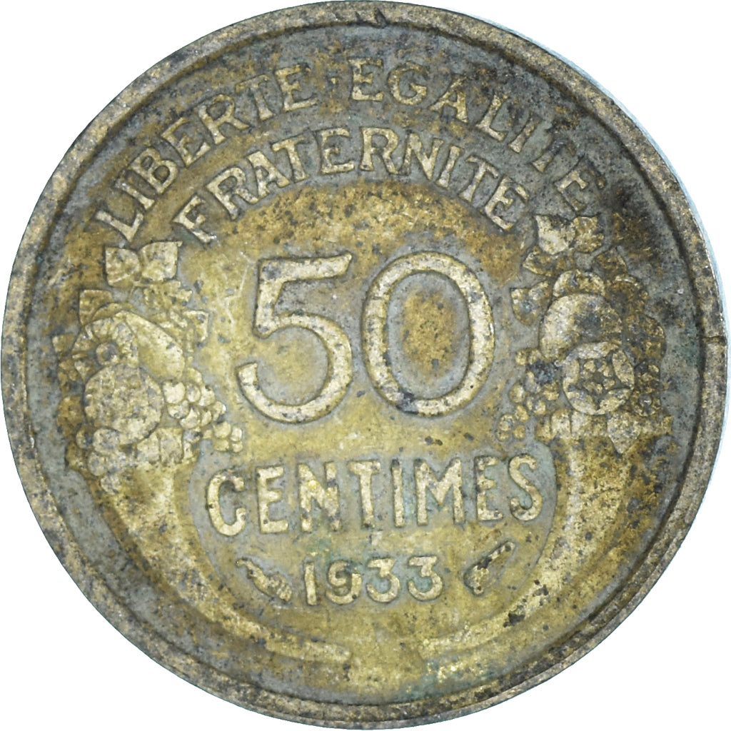 Münze, Frankreich, 50 Centimes, 1933