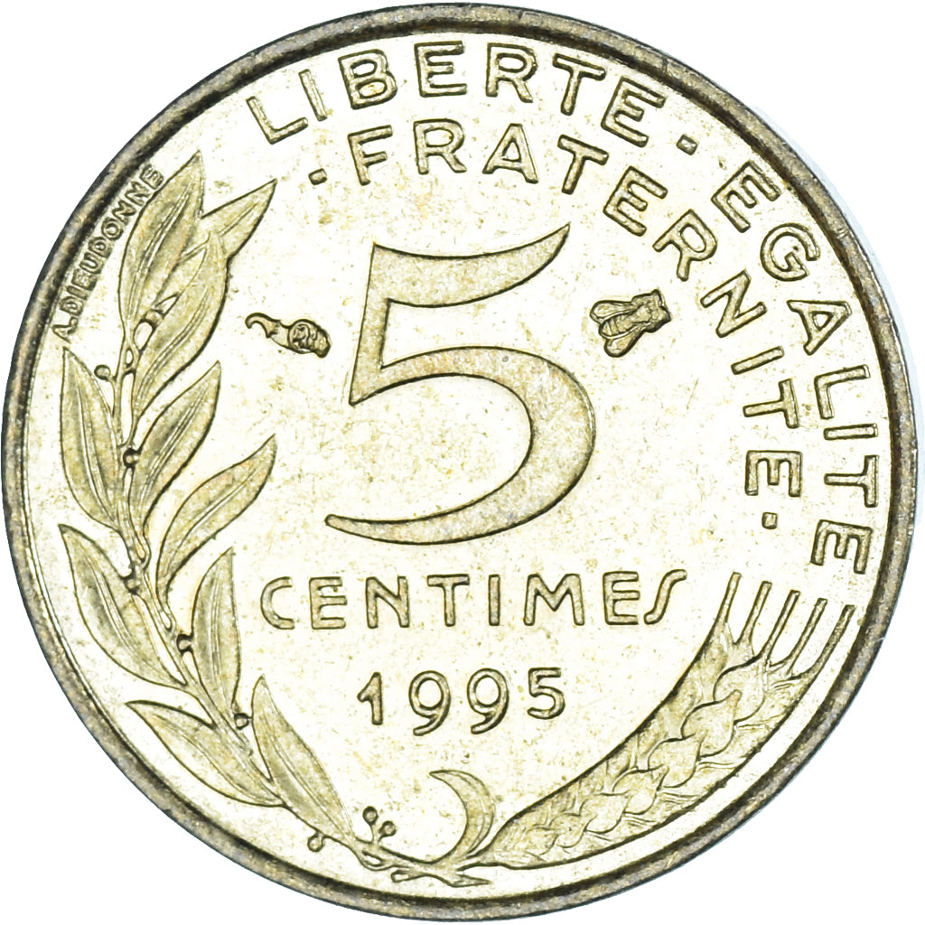 Moneta, Francia, 5 Centimes, 1995