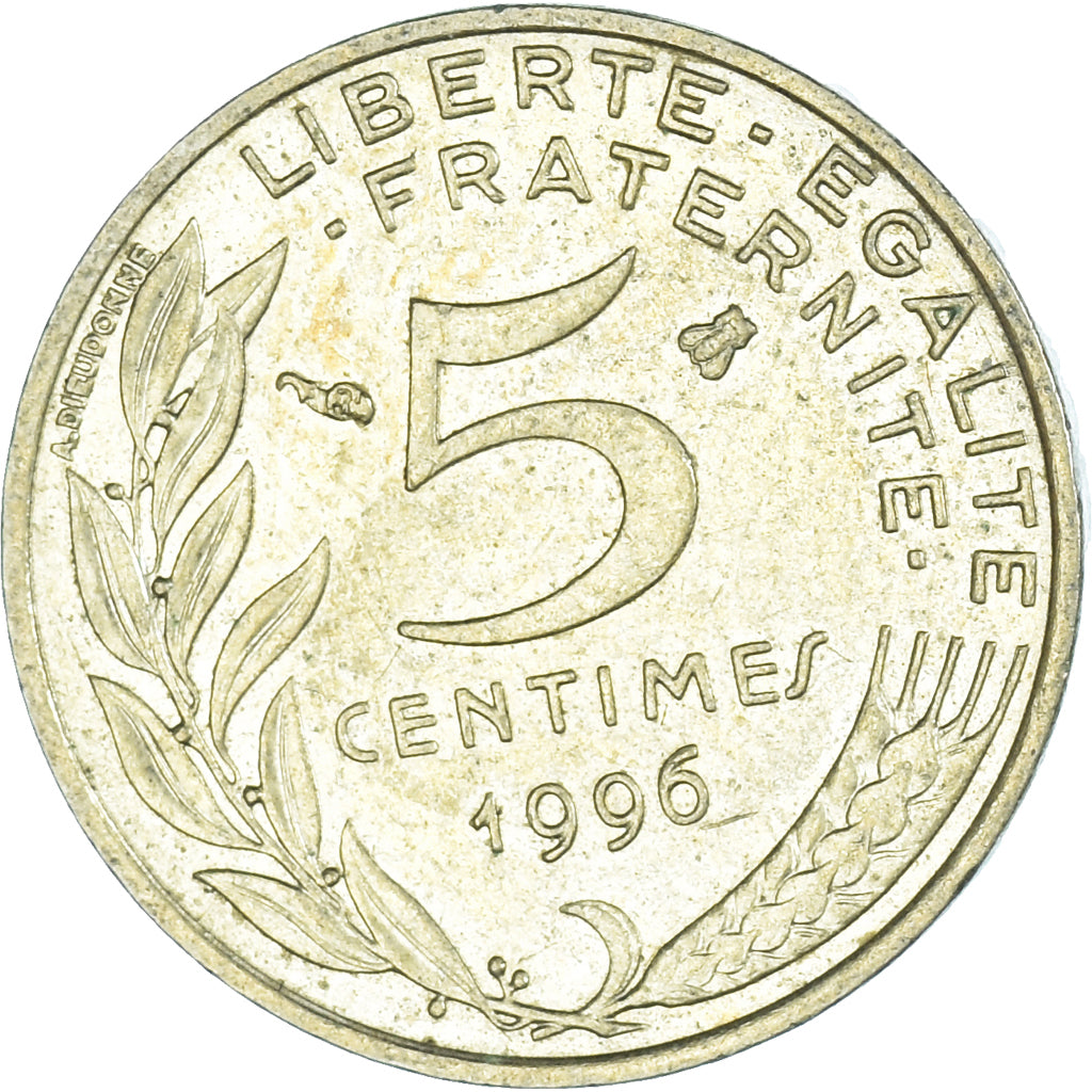 Coin, France, 5 Centimes, 1996