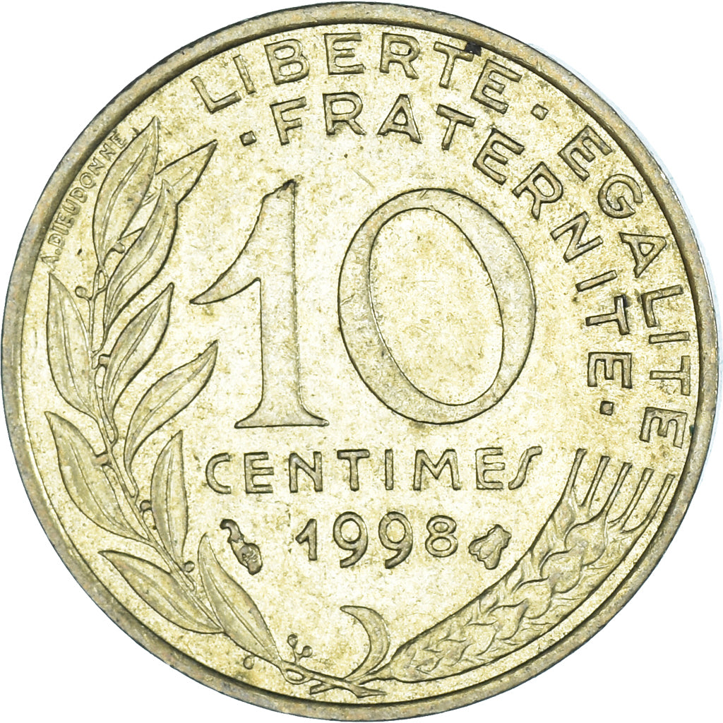 Coin, France, 10 Centimes, 1998