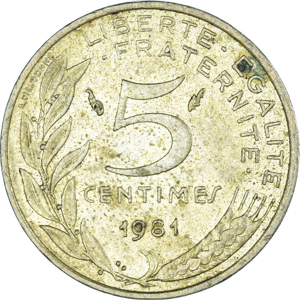 Munten, Frankrijk, 5 Centimes, 1981