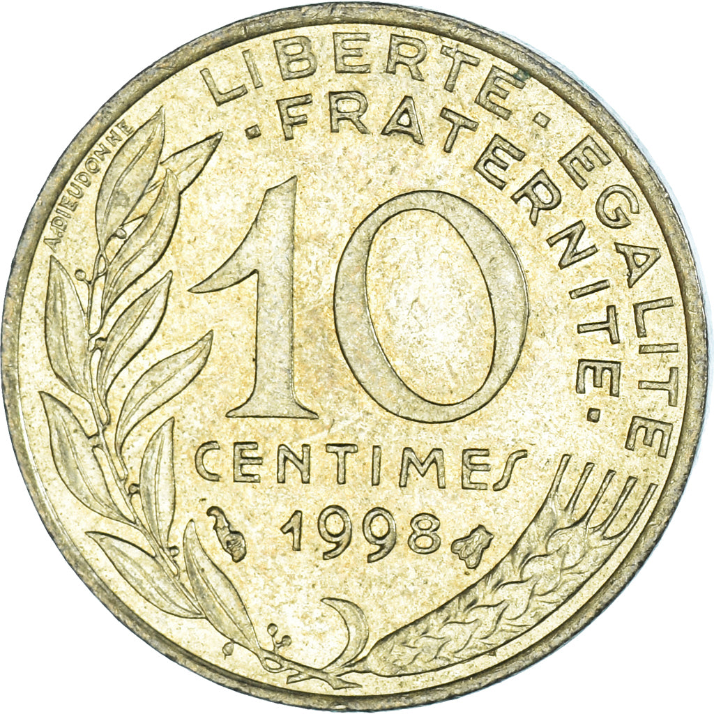 Münze, Frankreich, 10 Centimes, 1998
