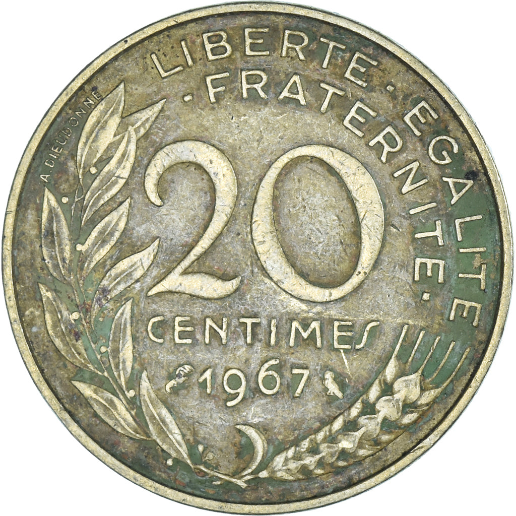 Coin, France, 20 Centimes, 1967
