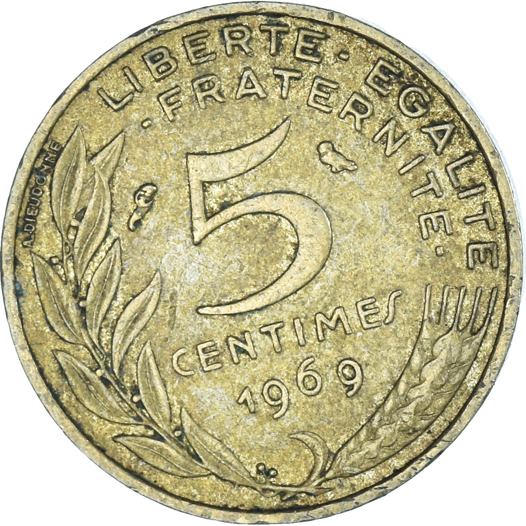 Münze, Frankreich, 5 Centimes, 1969
