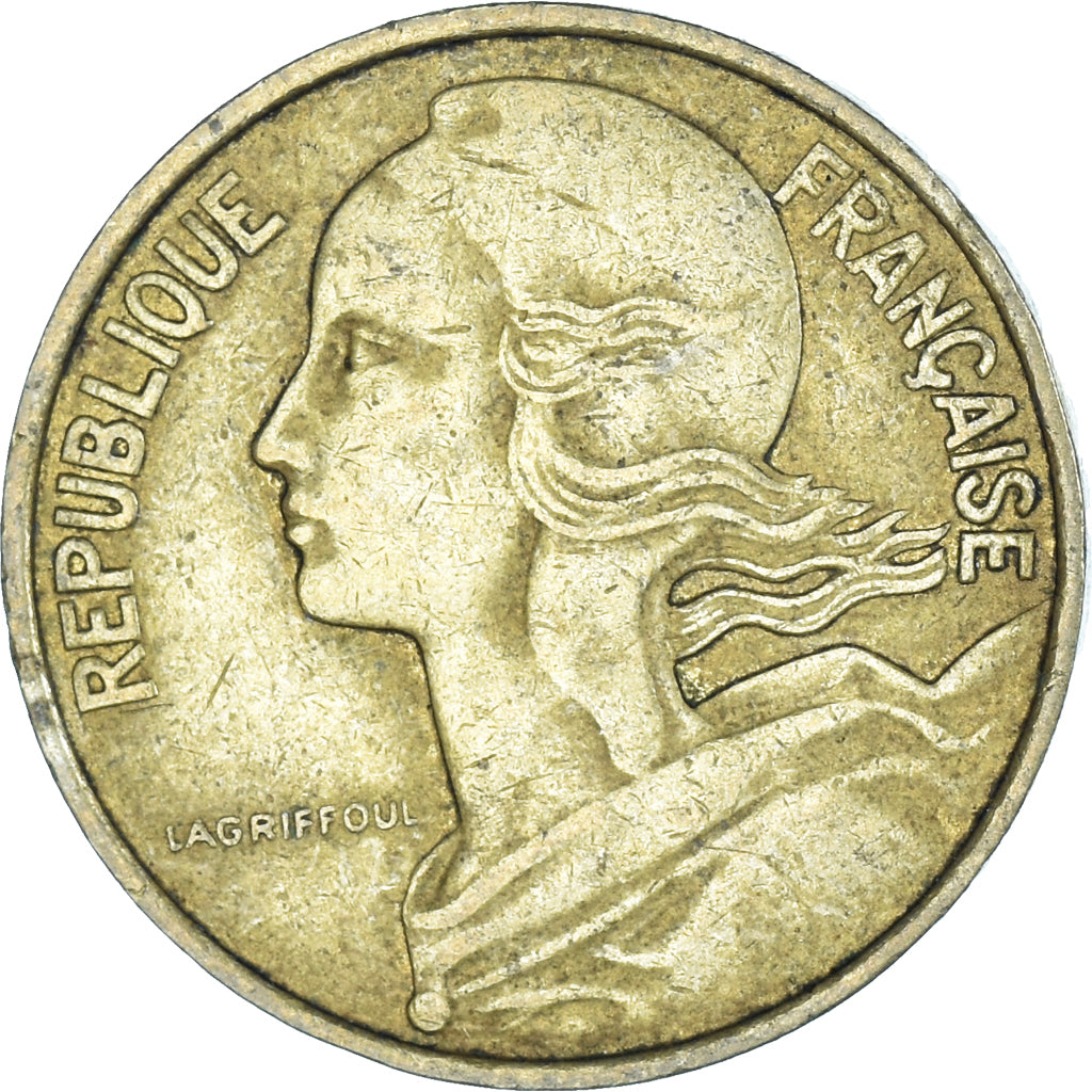 Moeda, França, 10 Centimes, 1976