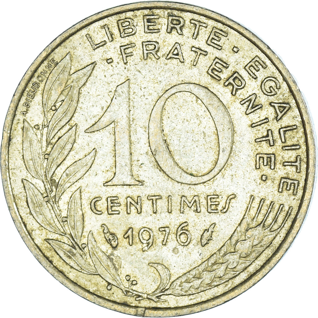 Moneta, Francia, 10 Centimes, 1976
