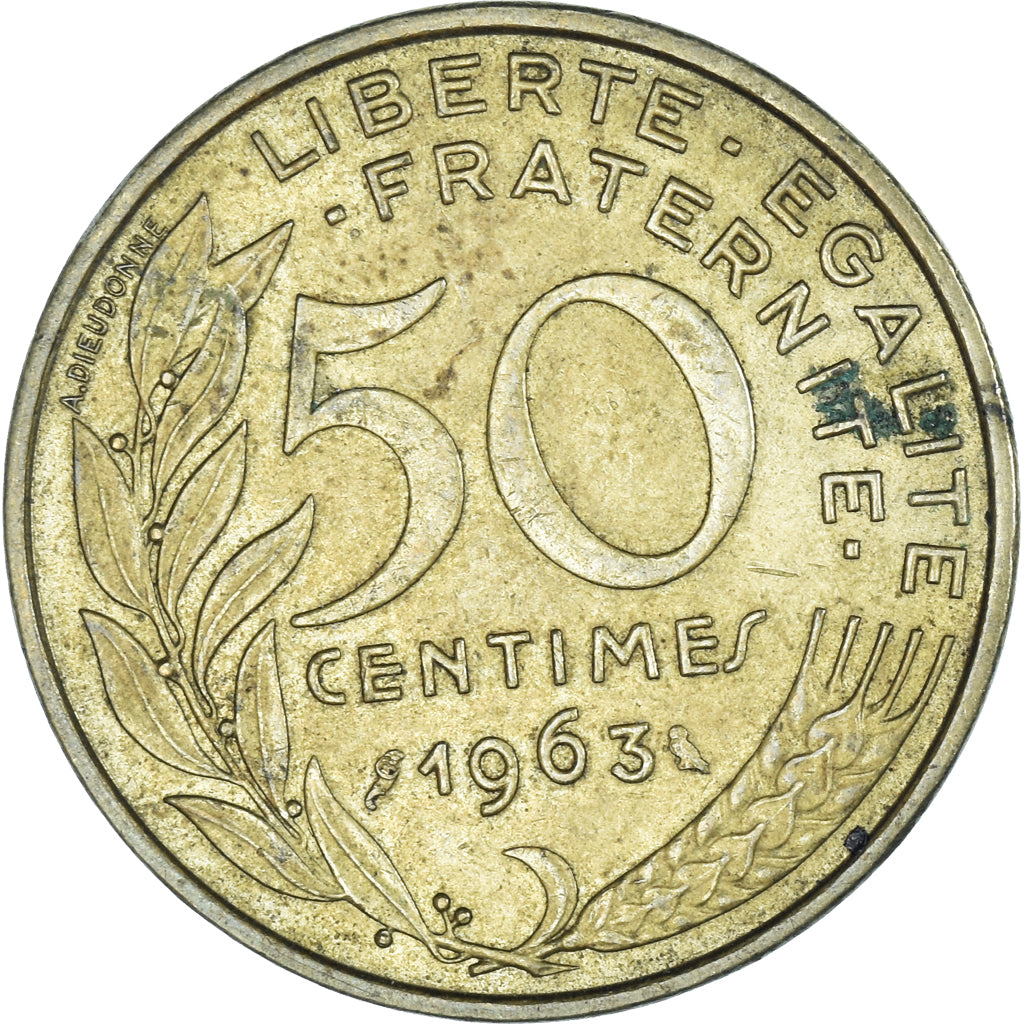 Moeda, França, 50 Centimes, 1963