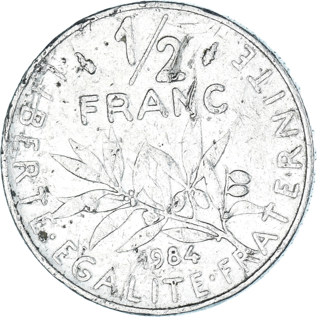 Coin, France, 1/2 Franc, 1984