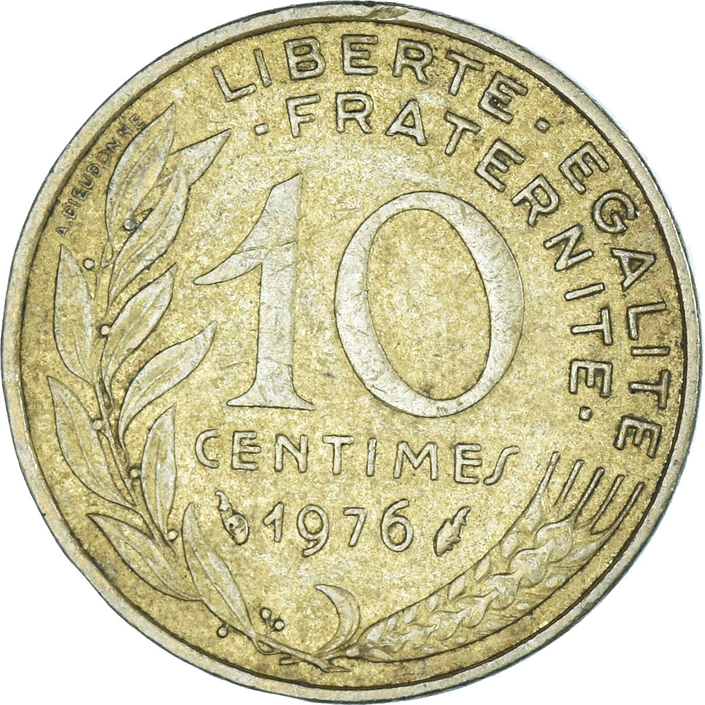 Coin, France, 10 Centimes, 1976