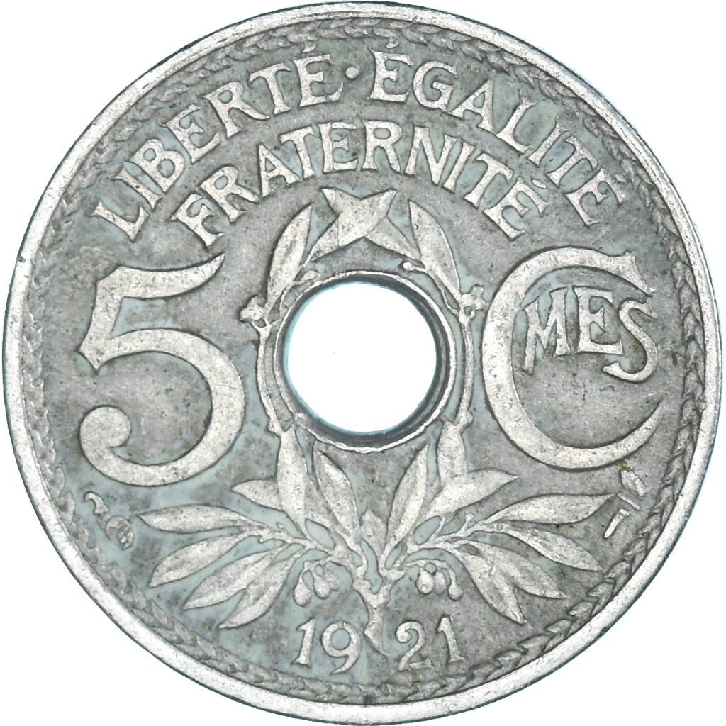 Coin, France, 5 Centimes, 1921
