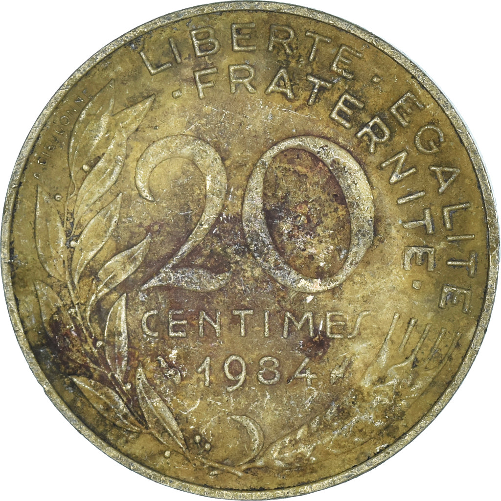 Moneta, Francia, 20 Centimes, 1984
