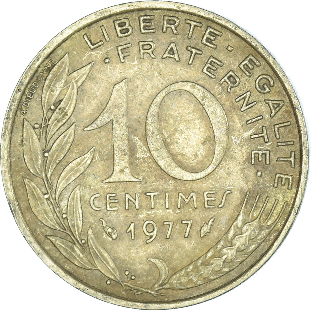 Coin, France, 10 Centimes, 1977