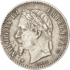 FRANCE, Napoléon III, 50 Centimes, 1867, Strasbourg, KM #814.2, EF(40-45), S...