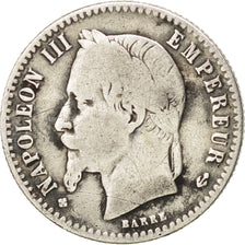 Francia, Napoleon III, Napoléon III, 50 Centimes, 1865, Strasbourg, B, Argen...
