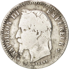Second Empire, 50 Centimes Napoléon III tête laurée 1864 Strasbourg, KM 814.2