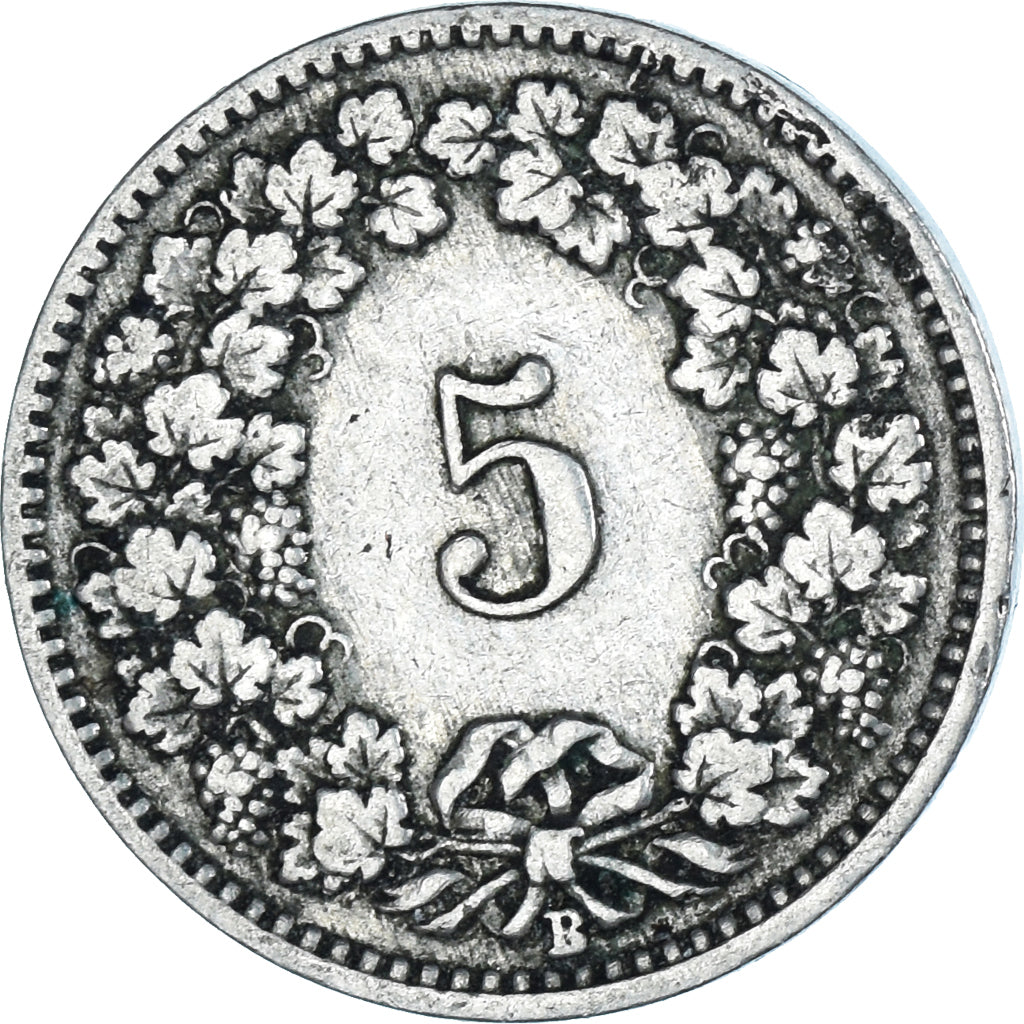 Münze, Schweiz, 5 Rappen, 1910
