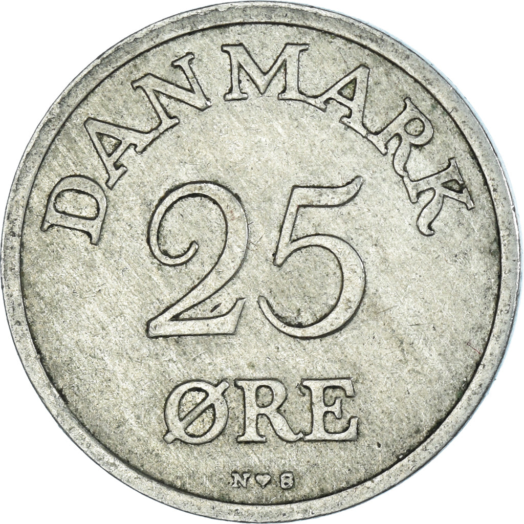 Munten, Denemarken, 25 Öre, 1952