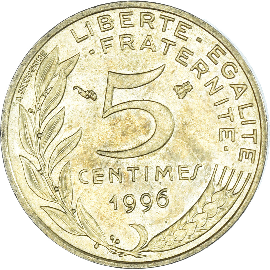 Münze, Frankreich, 5 Centimes, 1996