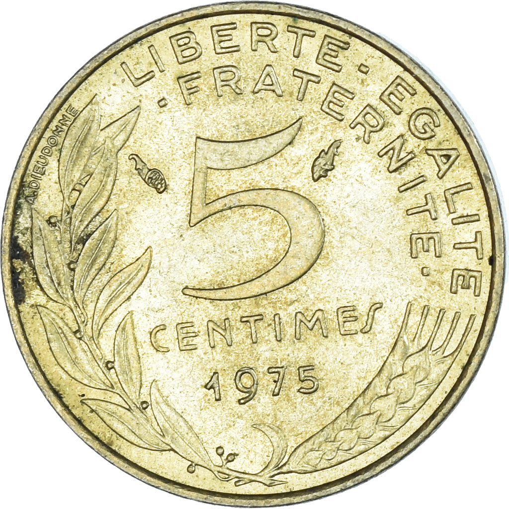 Moneta, Francia, 5 Centimes, 1975