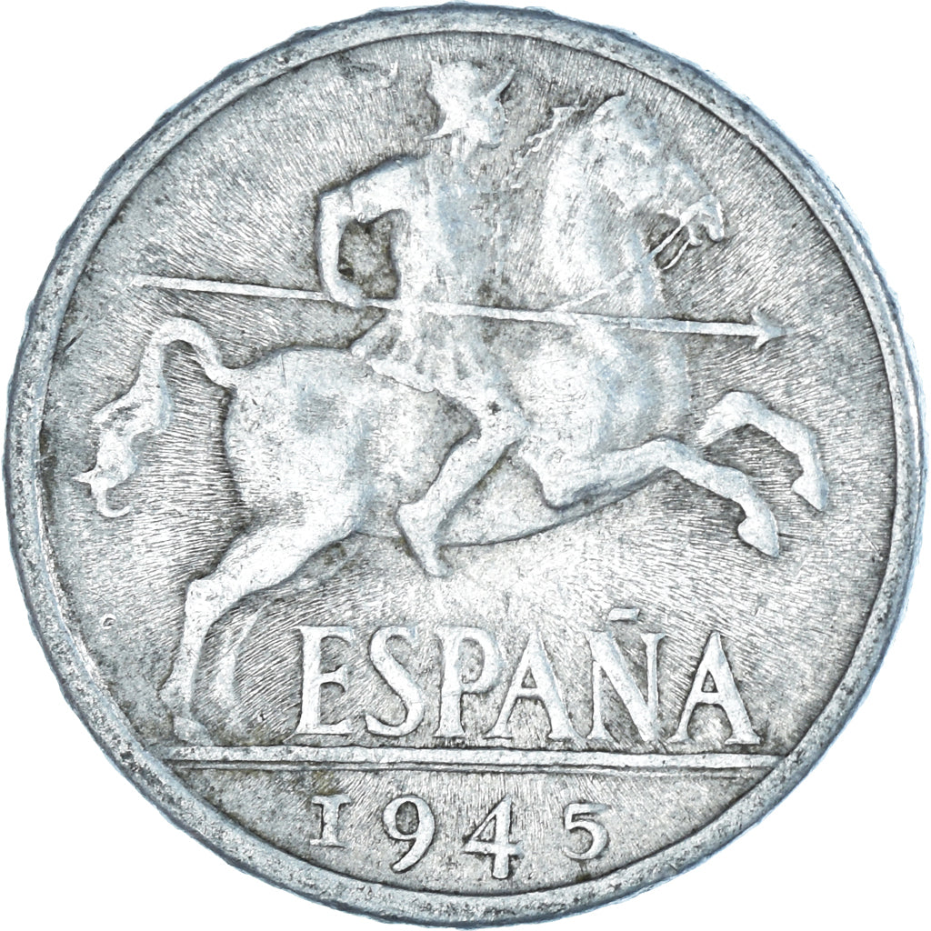 Münze, Spanien, 10 Centimos, 1945
