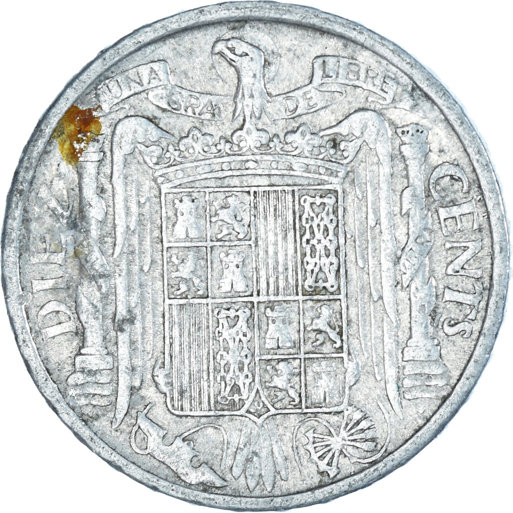 Münze, Spanien, 10 Centimos, 1945