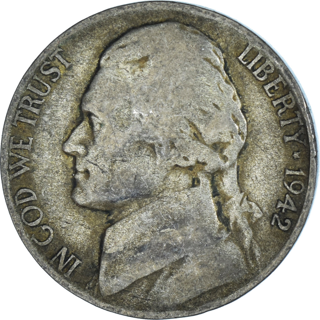 Coin, United States, 5 Cents, 1942