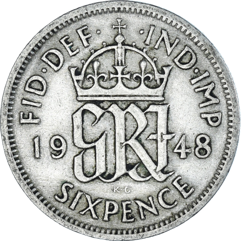 Coin, Great Britain, 6 Pence, 1948