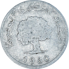 Coin, Tunisia, 5 Millim, 1960